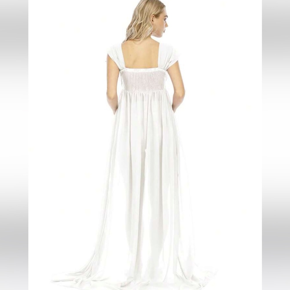 Maternity Off-Shoulder Floor-Length Dress - Picture 4 of 12